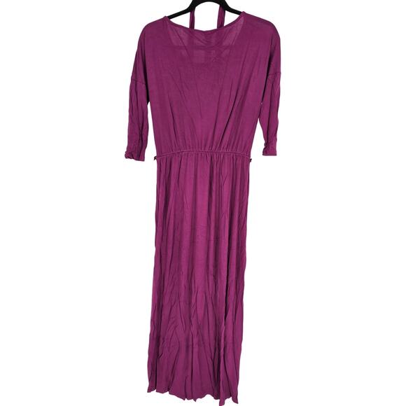 Old Navy Purple Scoop-Neck Half Sleeve Belted Fit & Flare Dress Size M - Picture 4 of 4